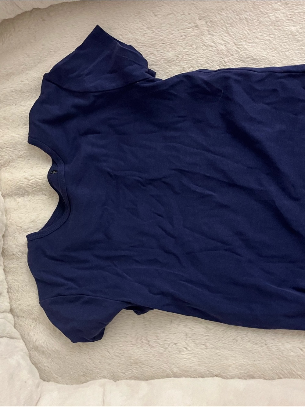 Classic Navy Short-Sleeve Women’s Top